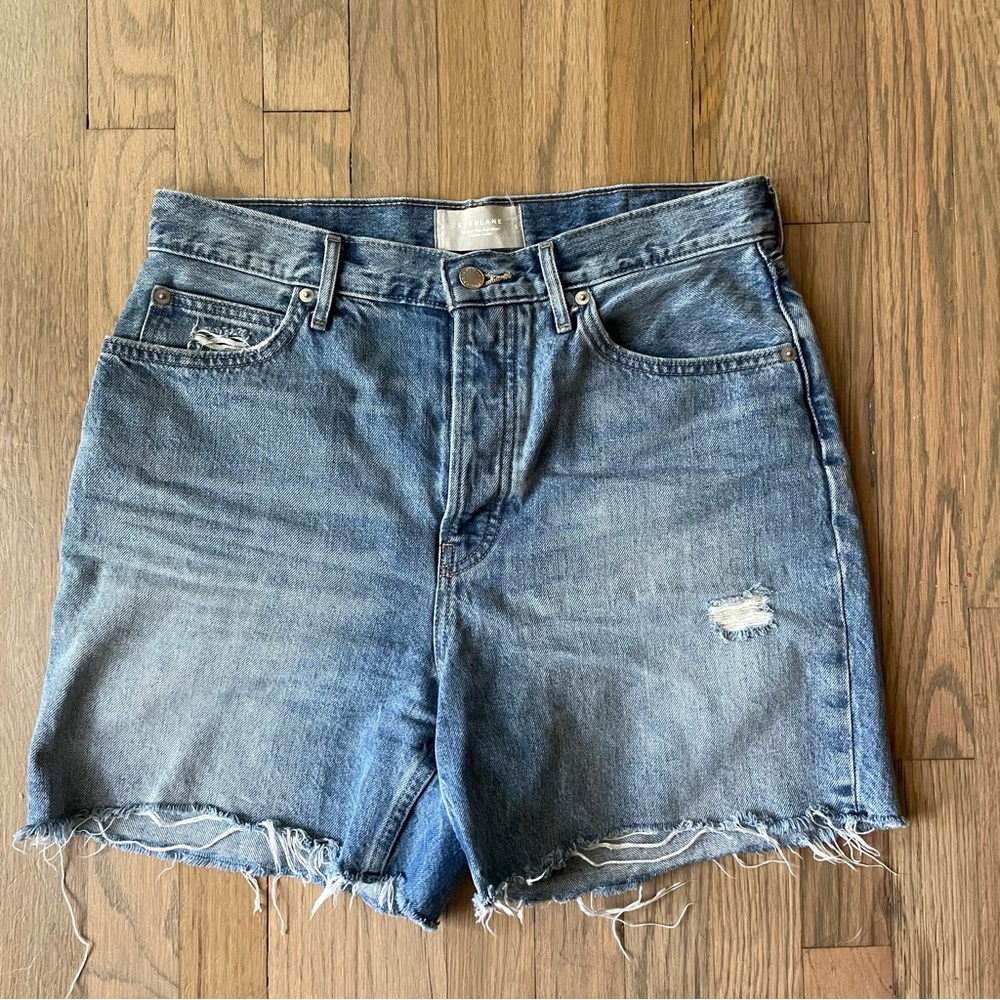 Everlane The Rigid Way High Jean Short in Marina Bay Size 30 - Inseam 5” inches